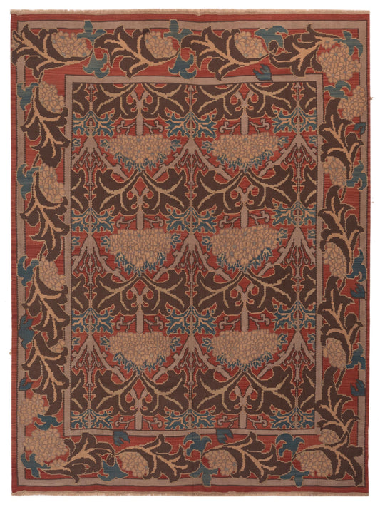 Pasha Transilvanian Kilim  Brown Rust Traditional