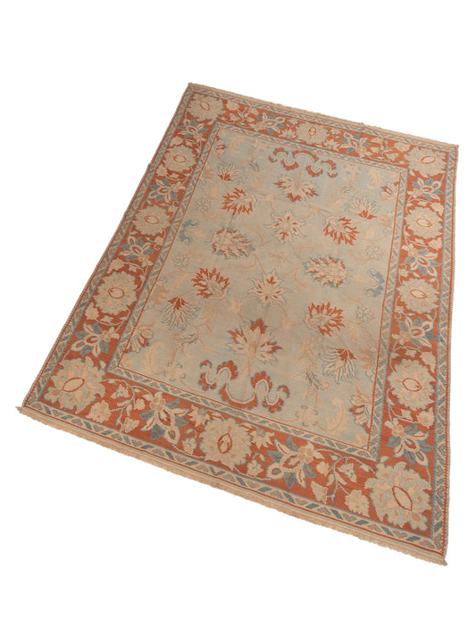 Kilvana Silver Rust 8.11x11.9 Hand Woven Rug