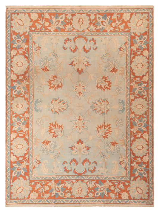 Pasha Transilvanian Kilim  Silver Rust Traditional
