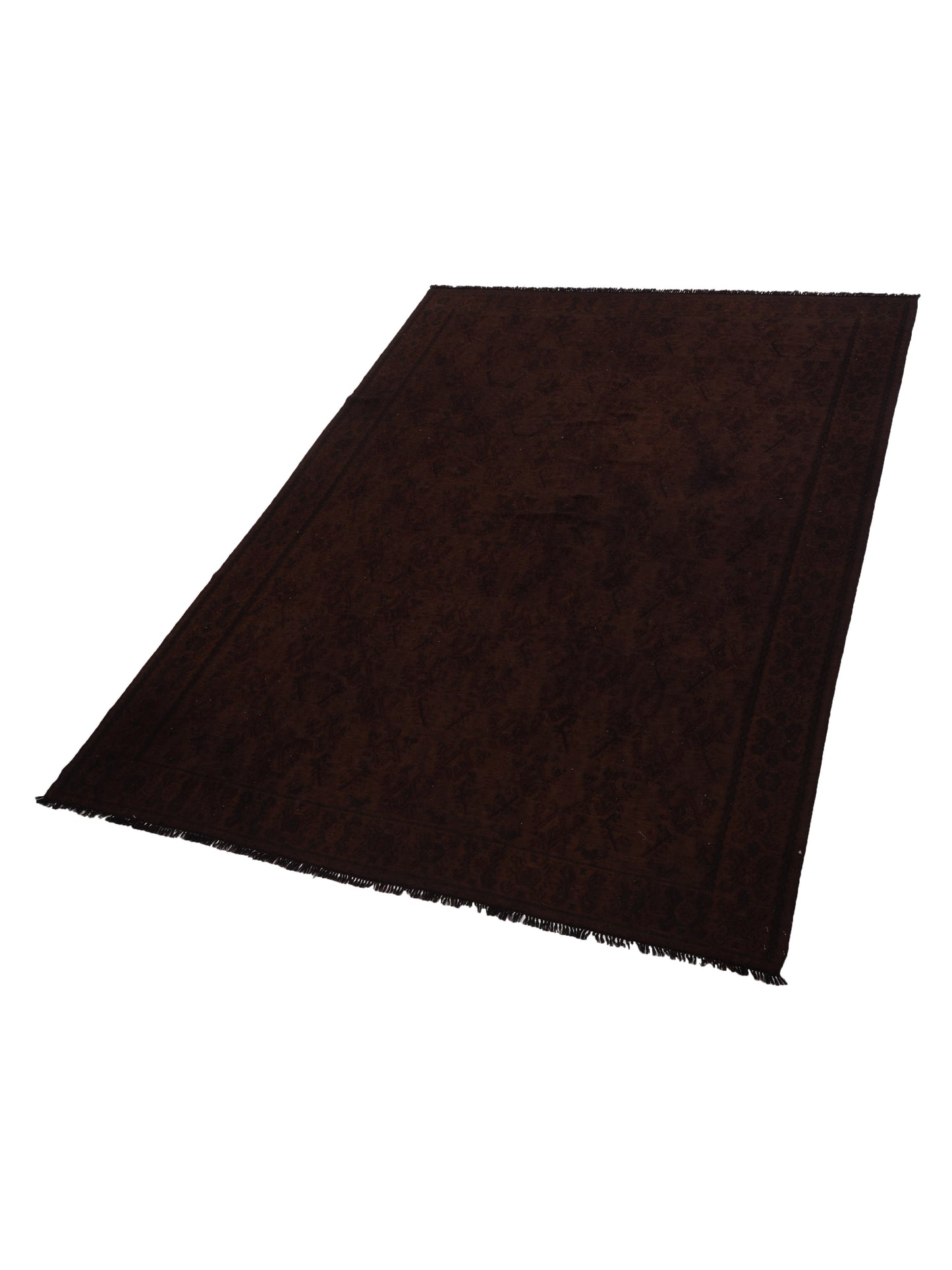 Vintage Dark Brown 8.11x11.10 Hand Knotted Rug