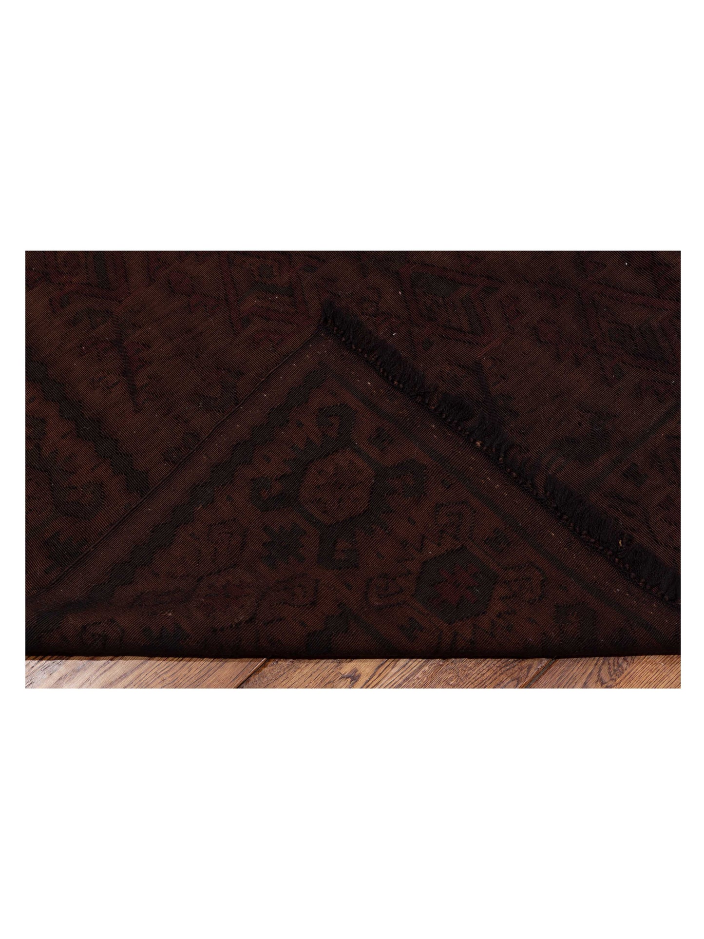 Vintage Dark Brown 8.11x11.10 Hand Knotted Rug