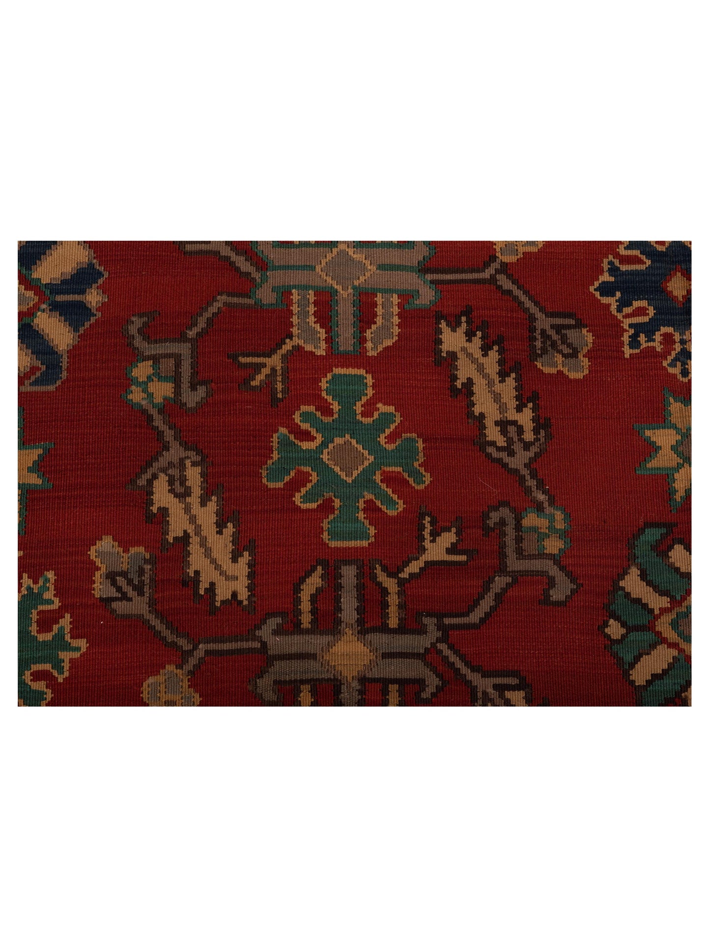 Kilvana Red Blue 8.1x10.5 Hand Woven Rug
