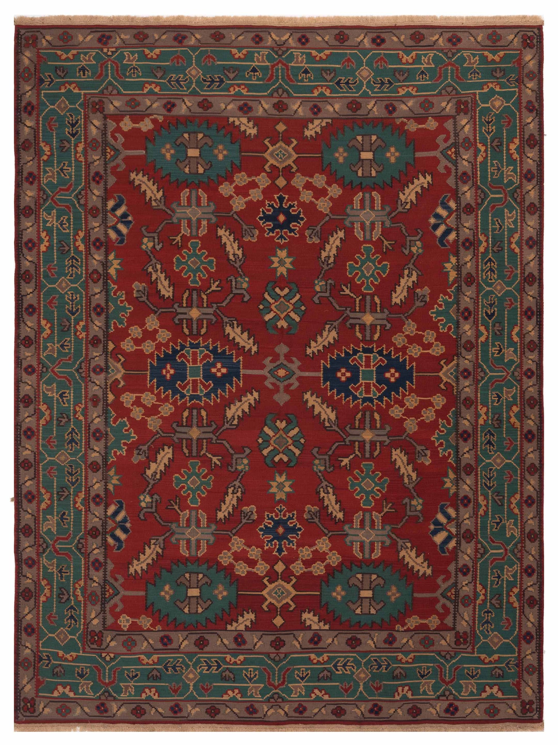 Pasha Transilvanian Kilim  Red Blue Traditional