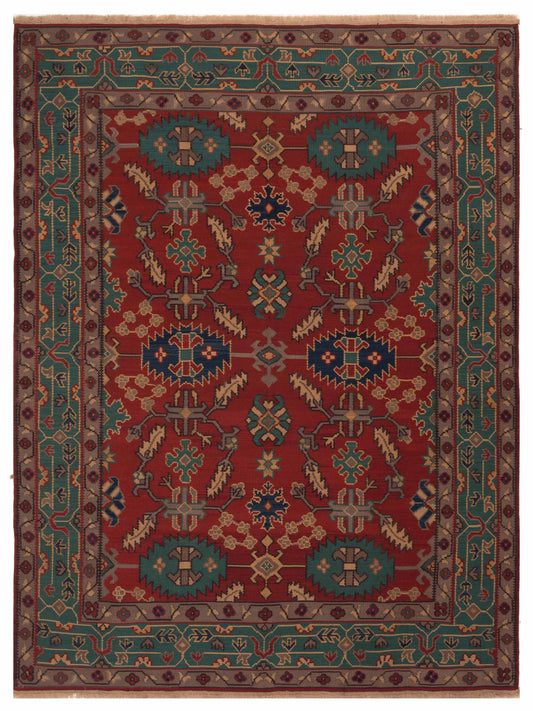 Pasha Transilvanian Kilim  Red Blue Traditional