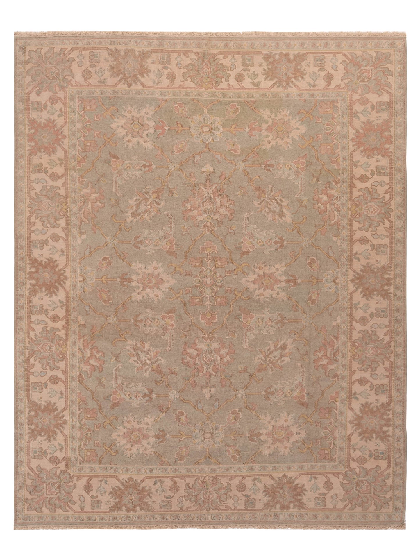 Pasha Transilvanian Kilim  Silver Ivory Traditional