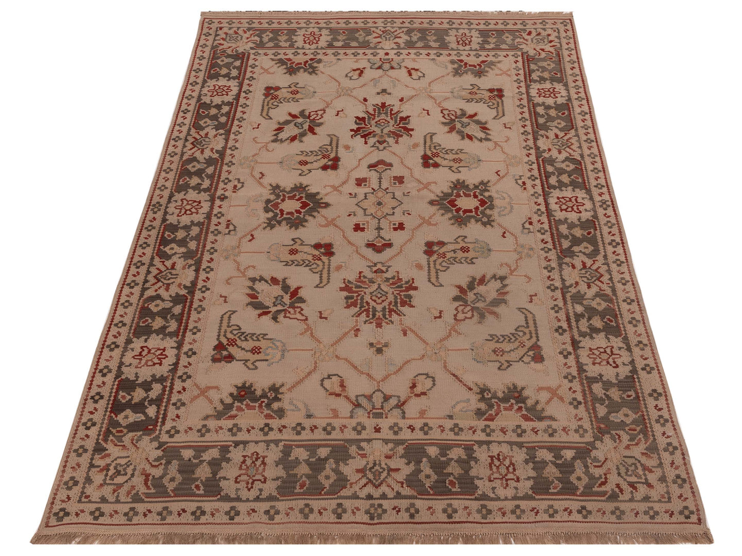 Kilvana Beige Brown 5.8x8 Hand Woven Rug