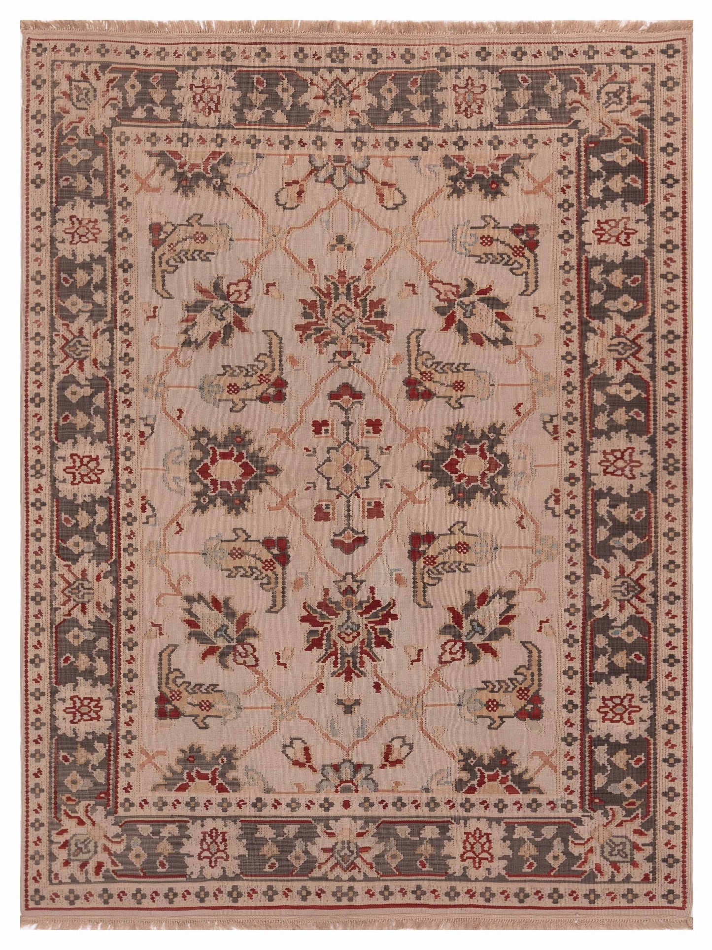 Pasha Transilvanian Kilim  Beige Brown Traditional
