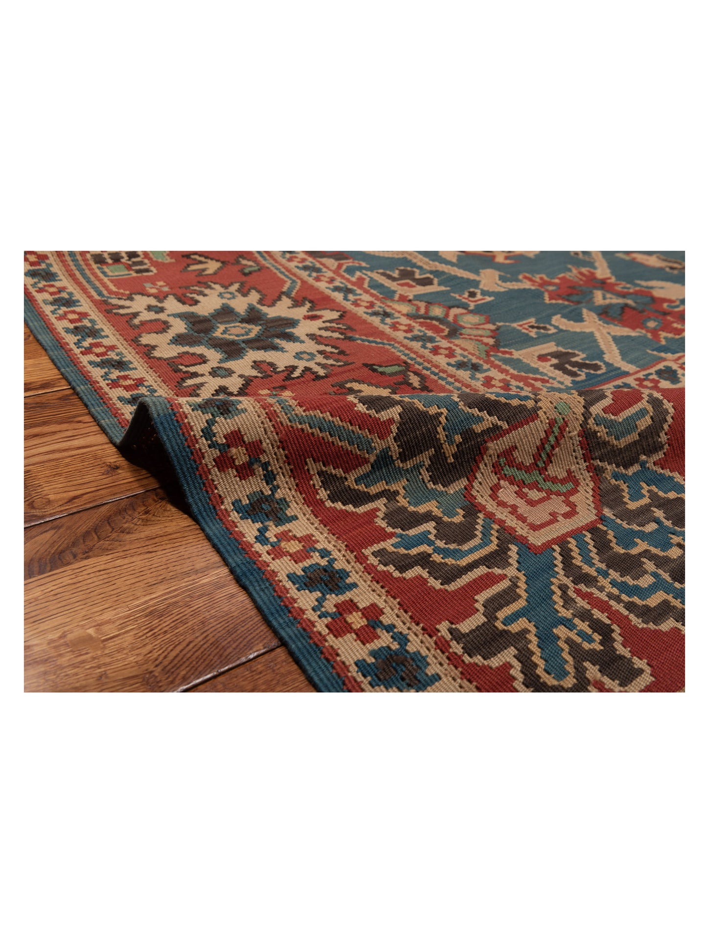 Kilvana Blue Red 9.2x11.10 Hand Woven Rug