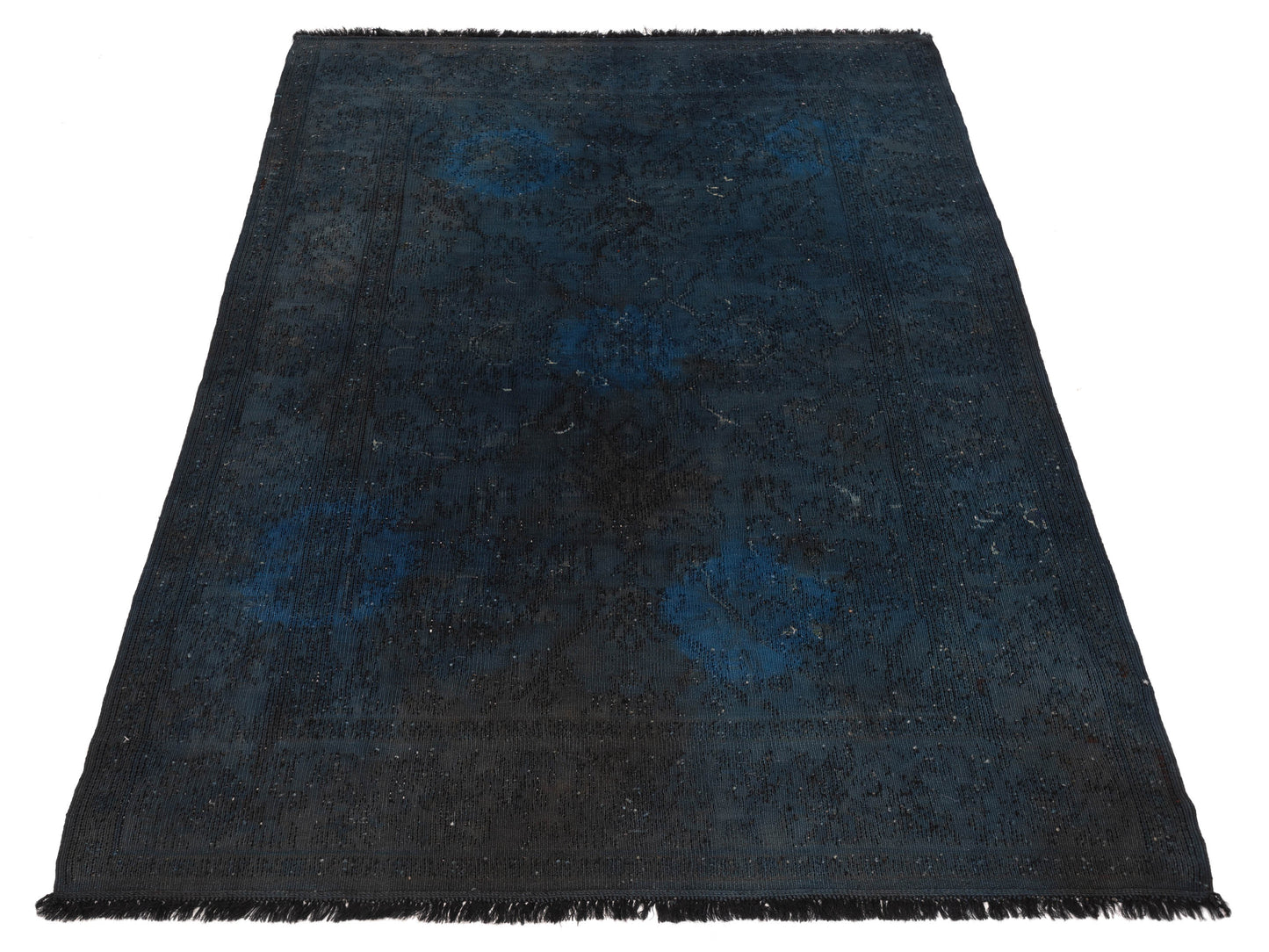 Vintage Charcoal 5.6x8.1 Hand Knotted Rug