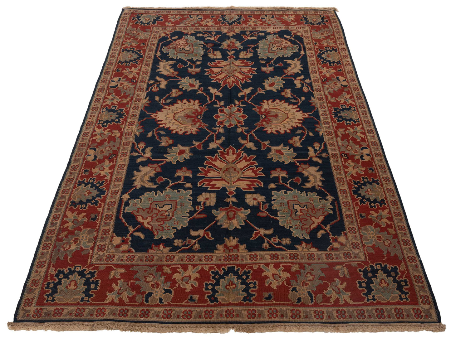 Kilvana Navy Red 6.6x10.2 Hand Woven Rug