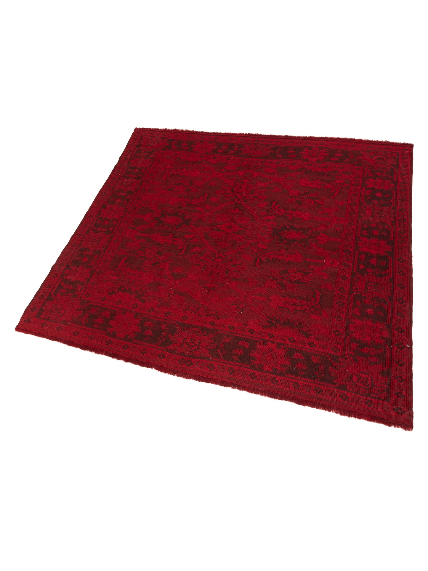 Vintage Red 6.6x6.11 Hand Knotted Rug