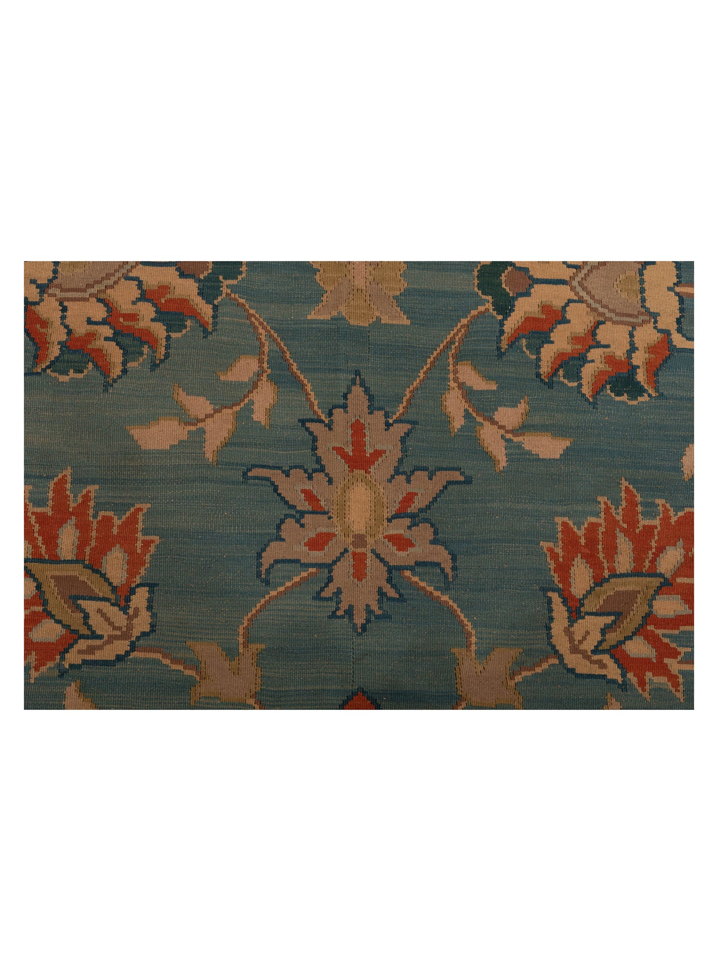 Kilvana Blue Rust 9.3x12.2 Hand Woven Rug