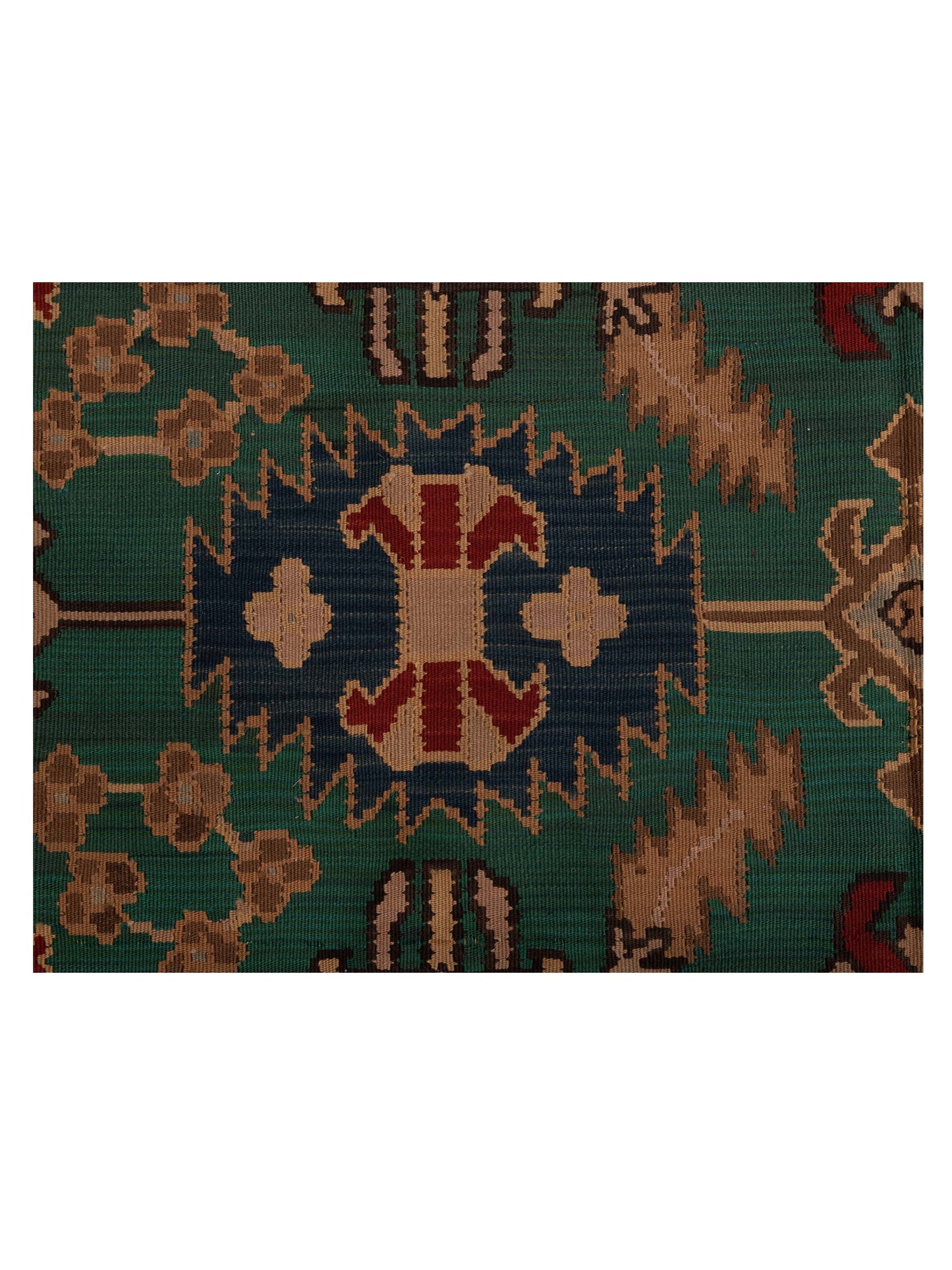 Kilvana Green Red 7.1x10.4 Hand Woven Rug