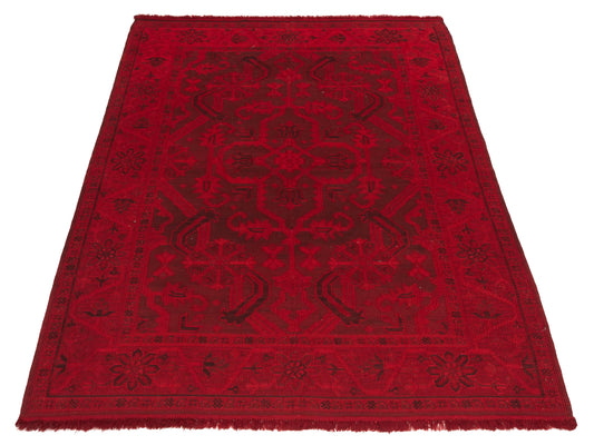 Vintage Red 5.7x7.10 Hand Knotted Rug
