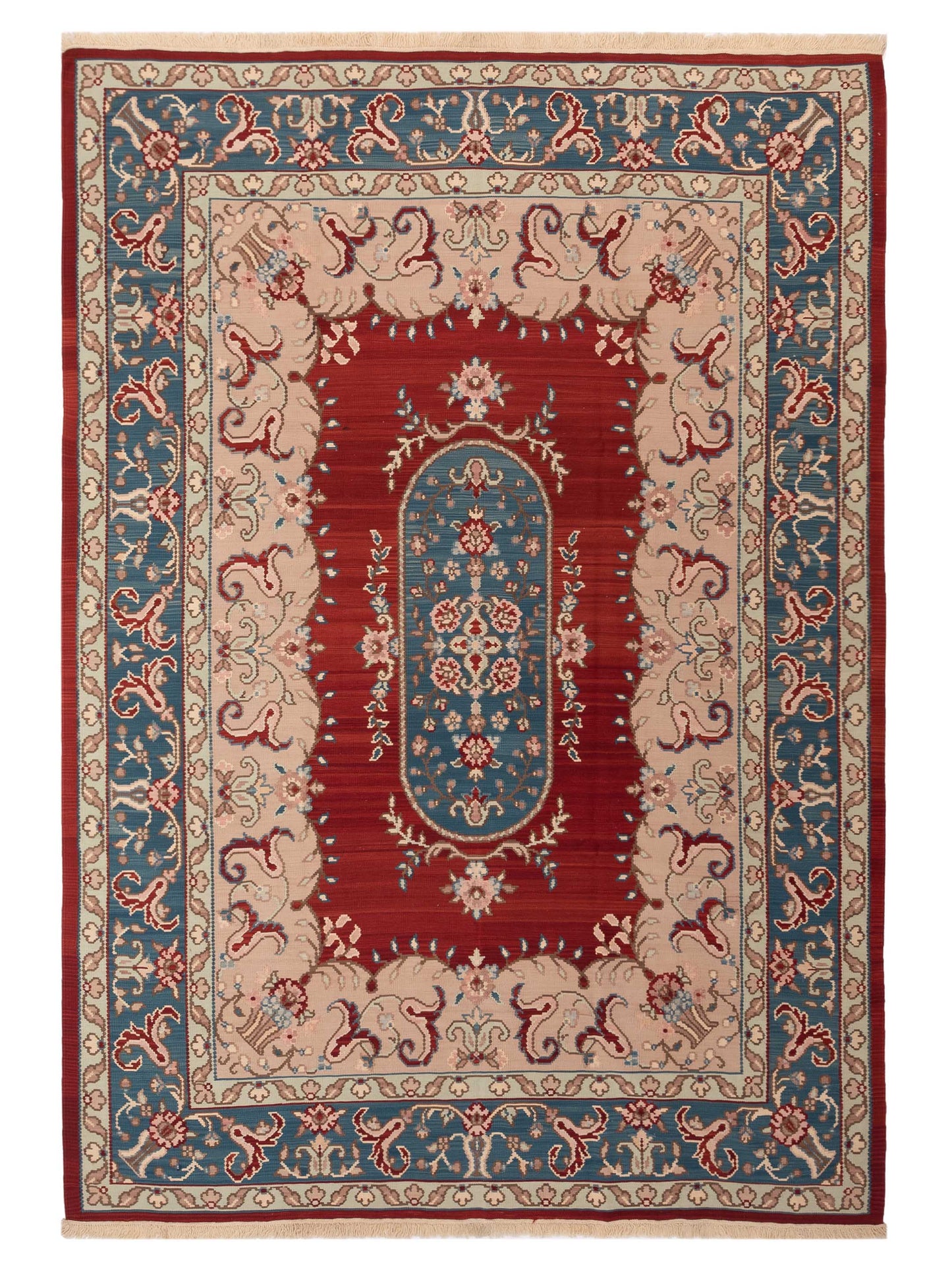 Pasha Transilvanian Kilim  Red Blue Traditional