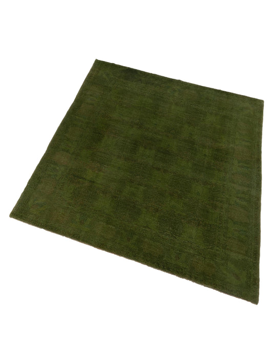 Vintage Green 8.5x9.8 Hand Knotted Rug