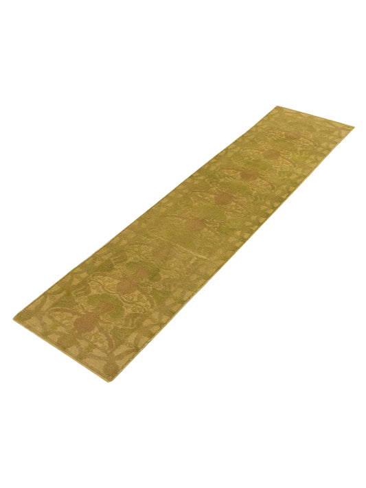 Elvaria Green 2.8x11 Hand Knotted Rug