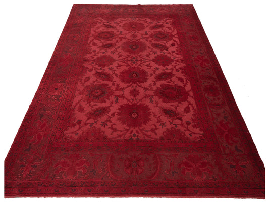 Vintage Red 10.7x13.7 Hand Knotted Rug
