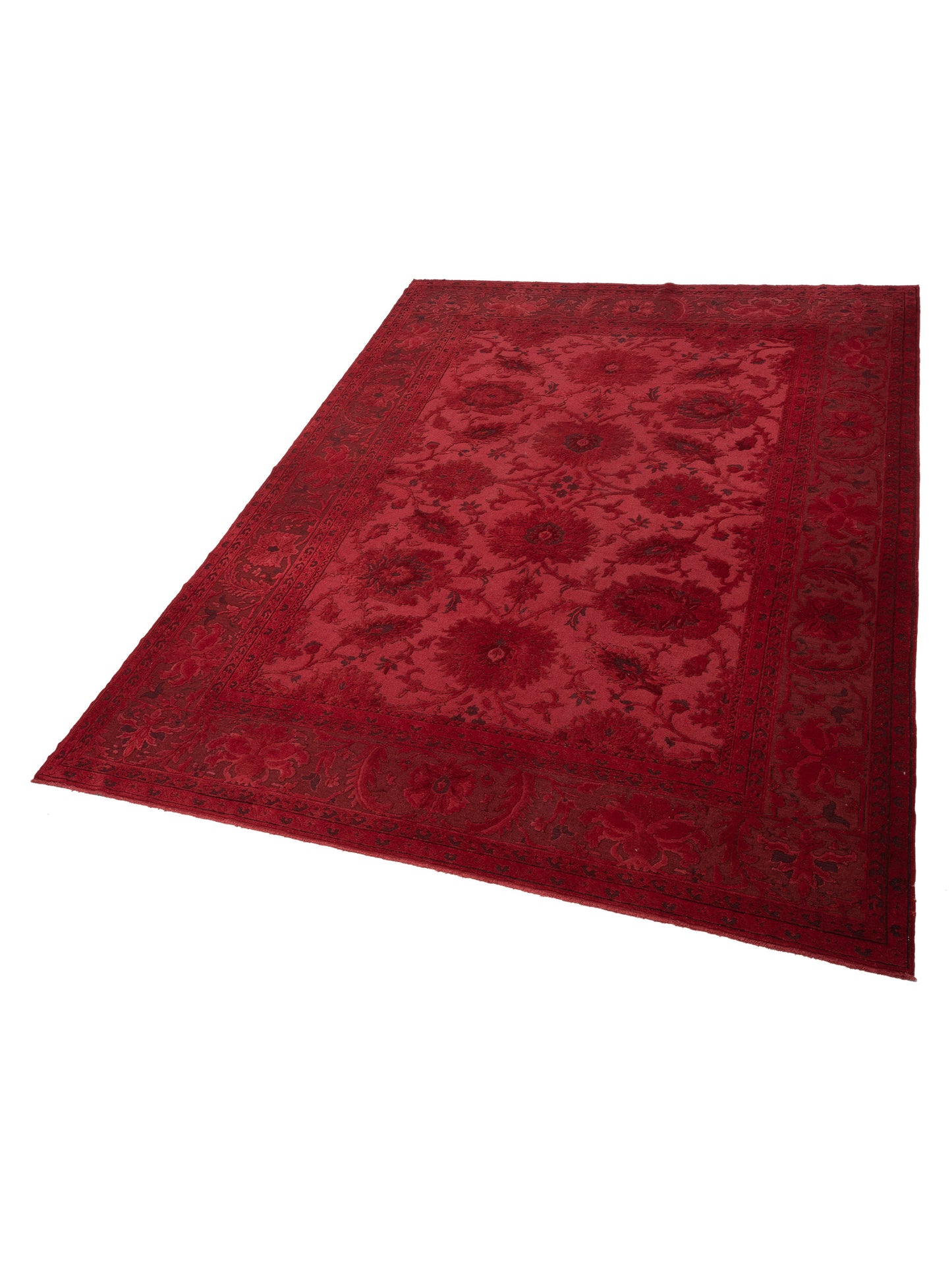 Vintage Red 10.7x13.7 Hand Knotted Rug