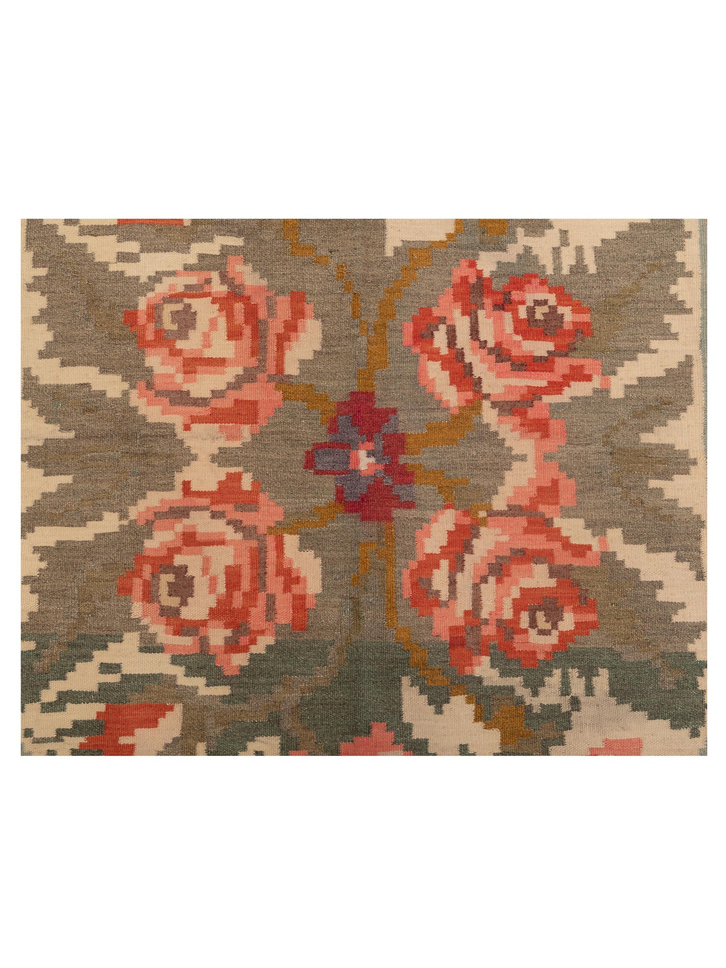 Blossara Kilim Black 5x7.2 Hand Woven Rug