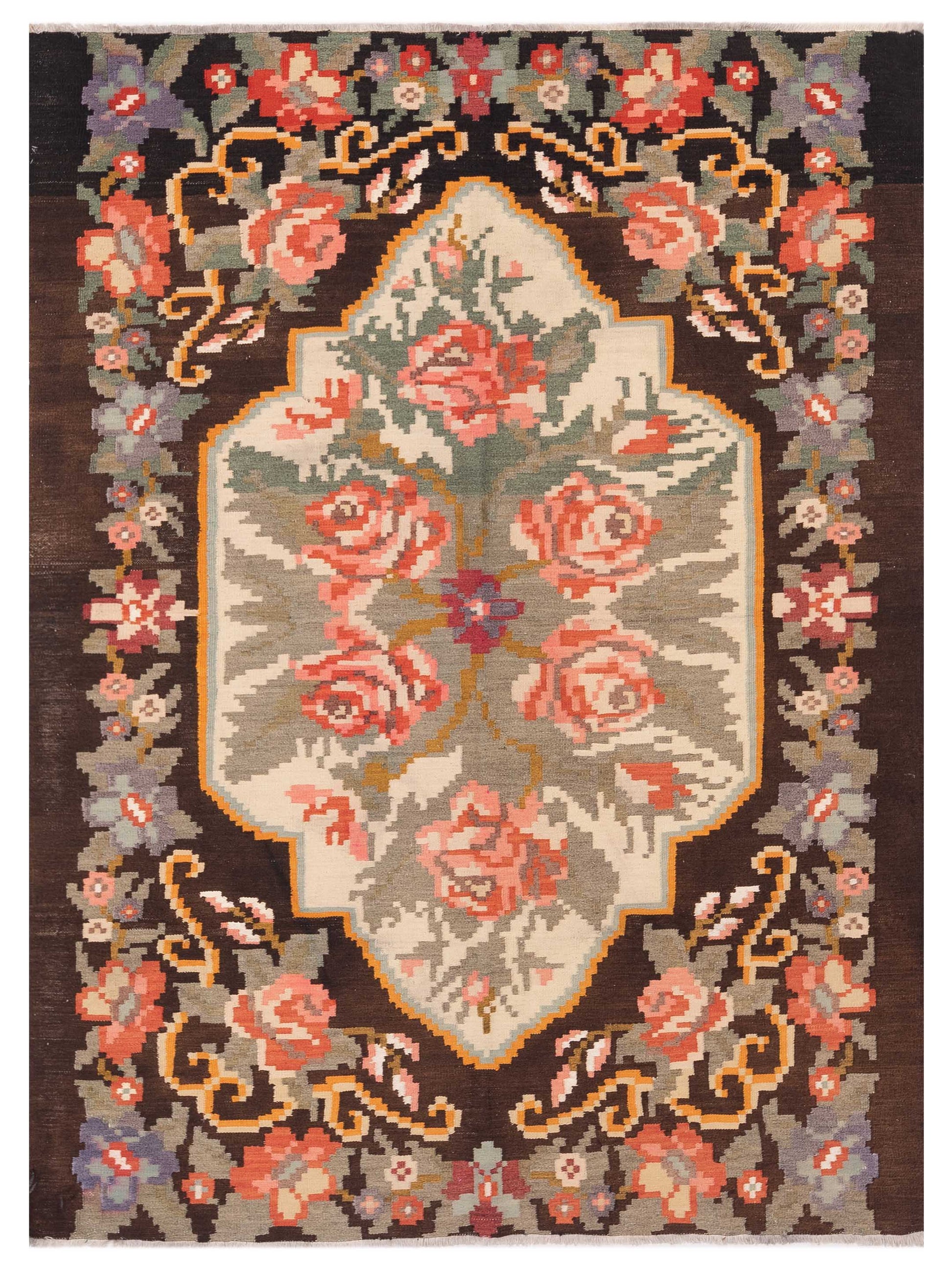 Pasha Old Basserabian Kilim  Black  Traditional