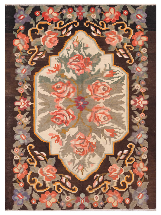 Pasha Old Basserabian Kilim  Black  Traditional