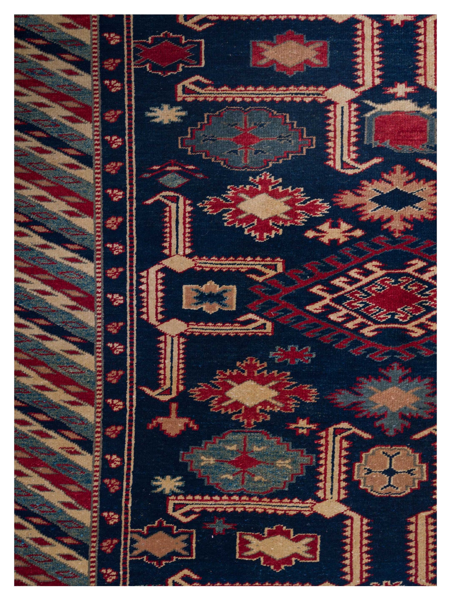 Shirvara Navy Blue 4.7x5.5 Hand Knotted Rug