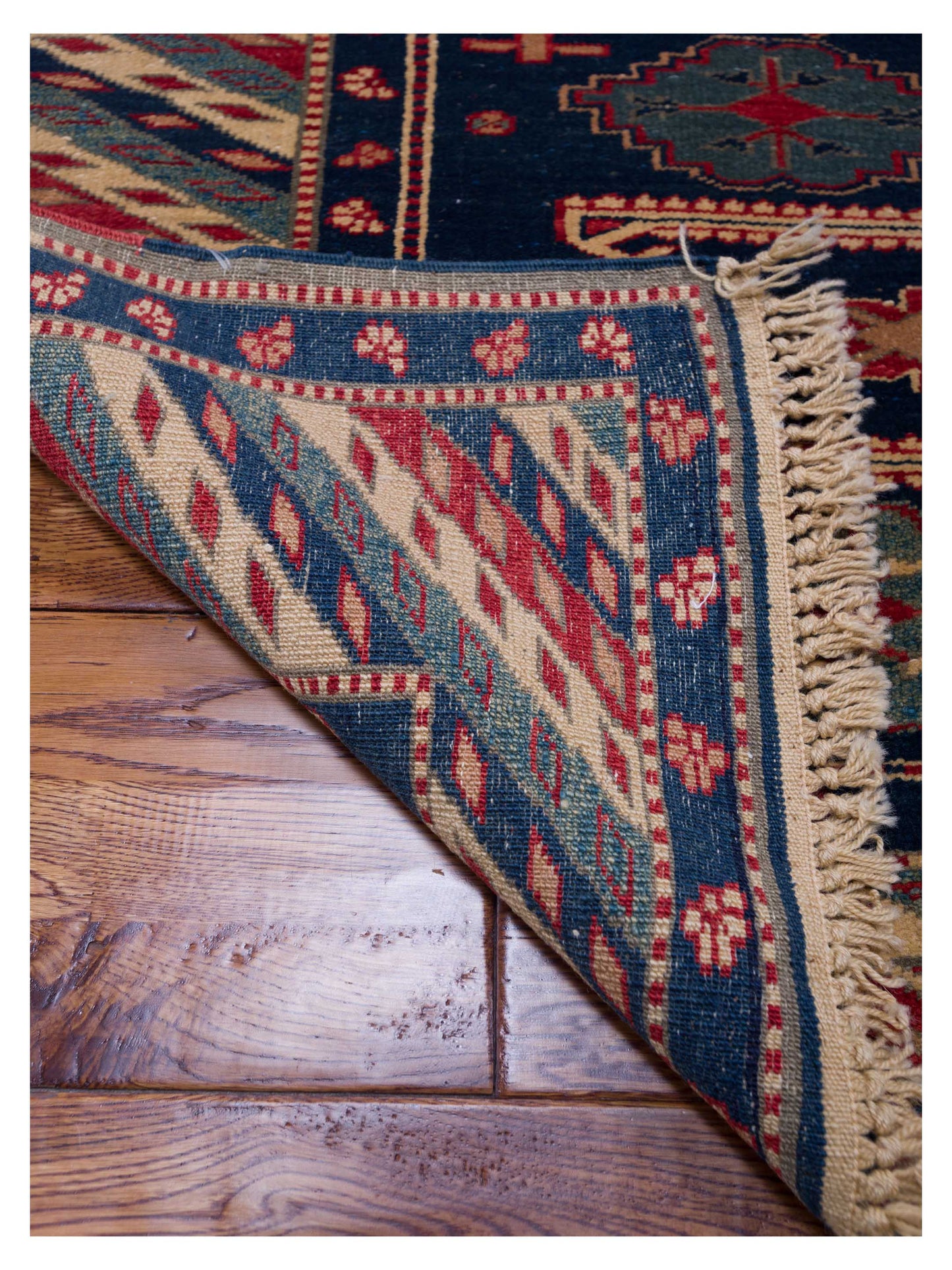 Shirvara Navy Blue 4.7x5.5 Hand Knotted Rug