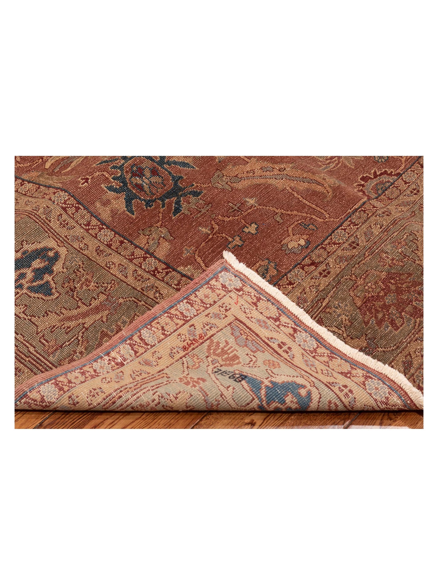 Turkish Elvaria Brick Green 8.6x11.9 Hand Knotted Rug