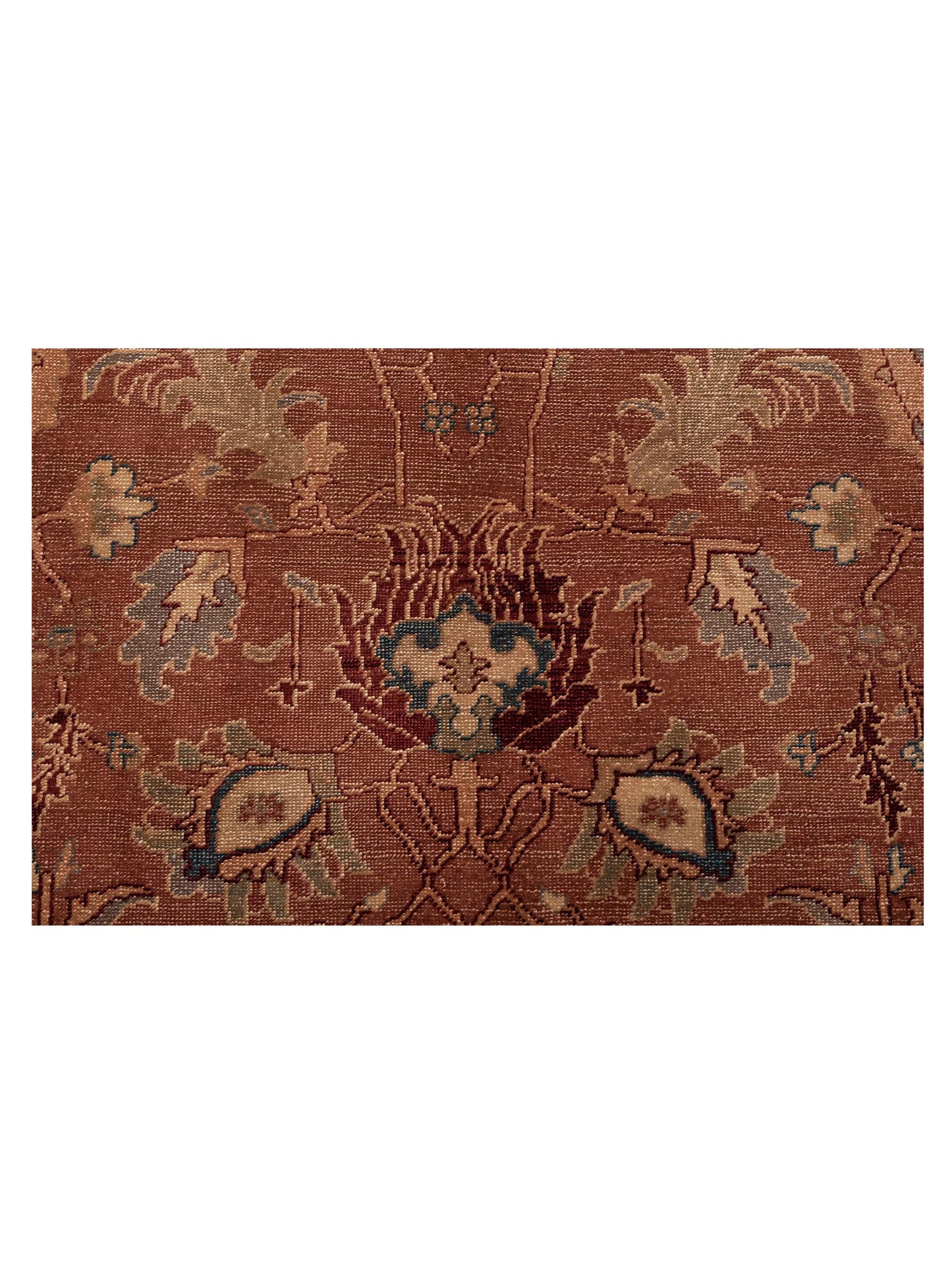 Turkish Elvaria Brick Green 8.6x11.9 Hand Knotted Rug