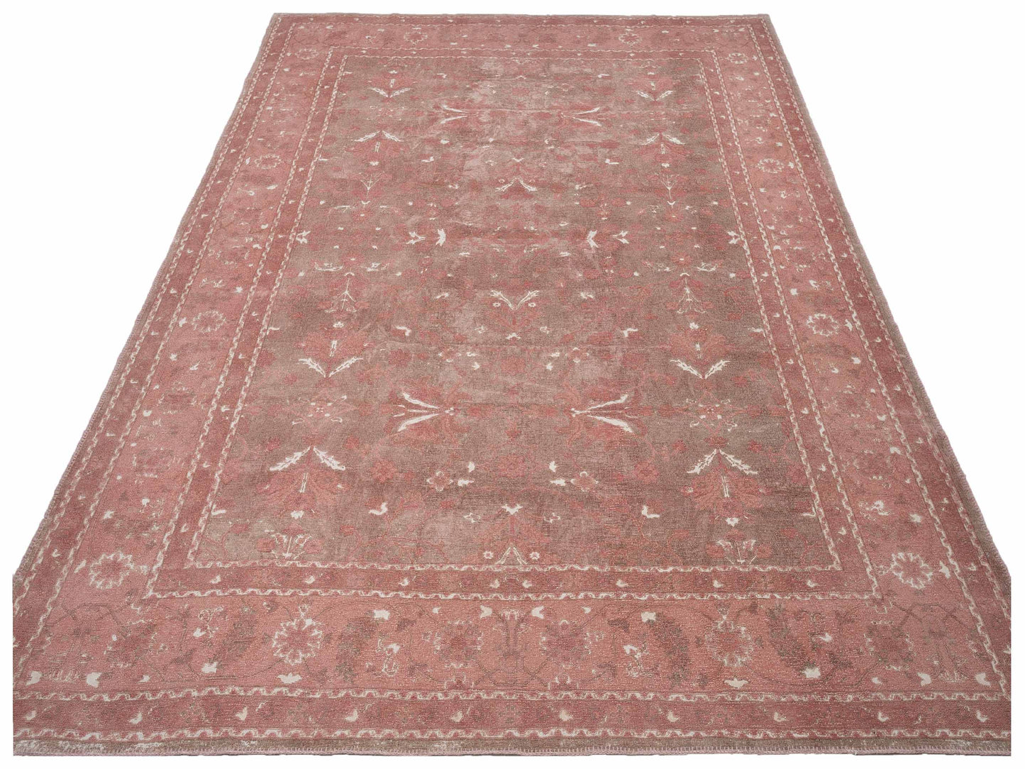 Vintage Pink 10x13 Hand Knotted Rug