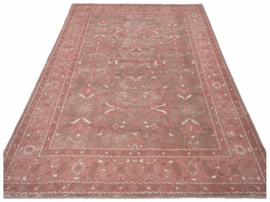 Vintage Pink 10x13 Hand Knotted Rug