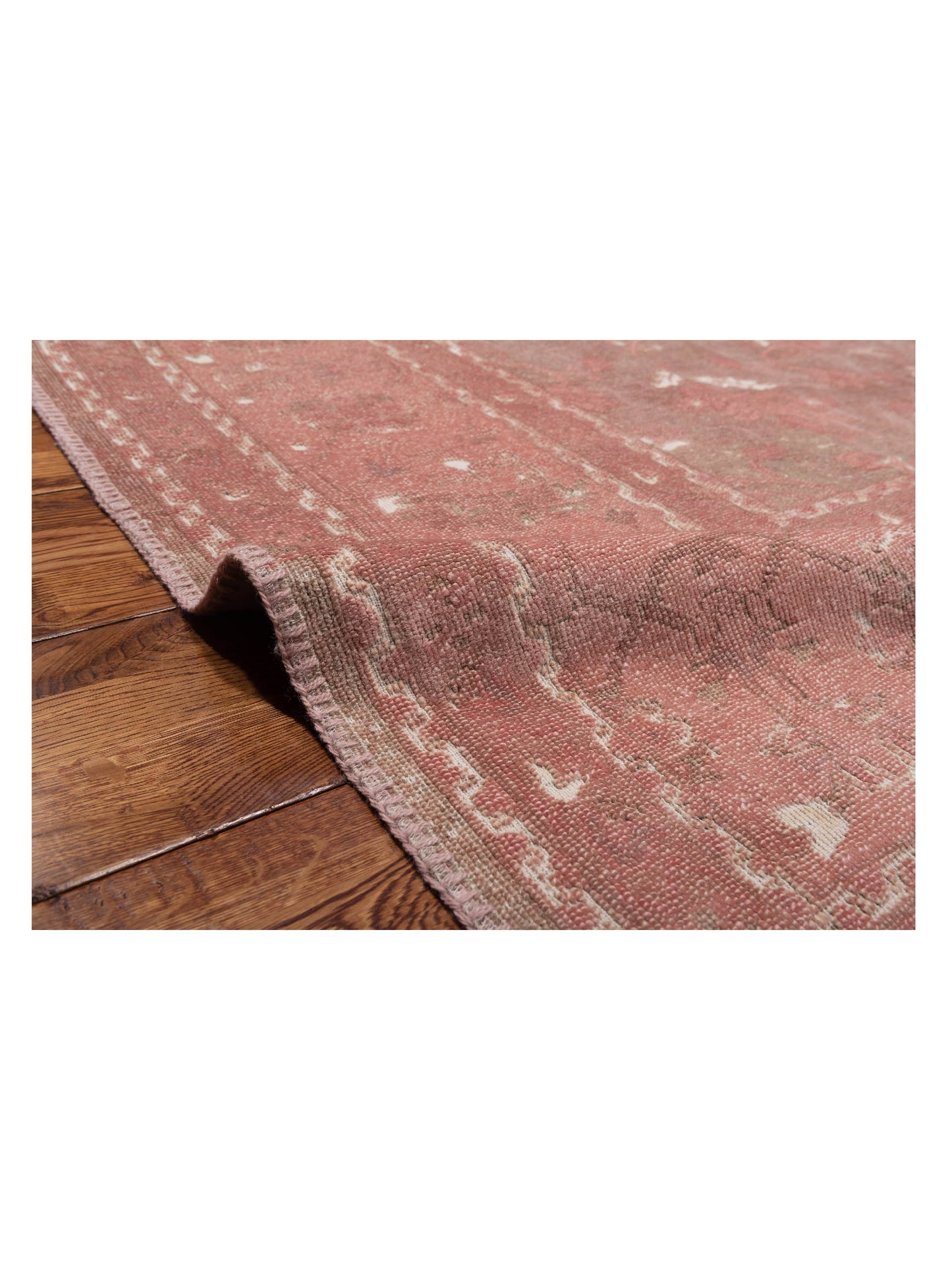 Vintage Pink 10x13 Hand Knotted Rug
