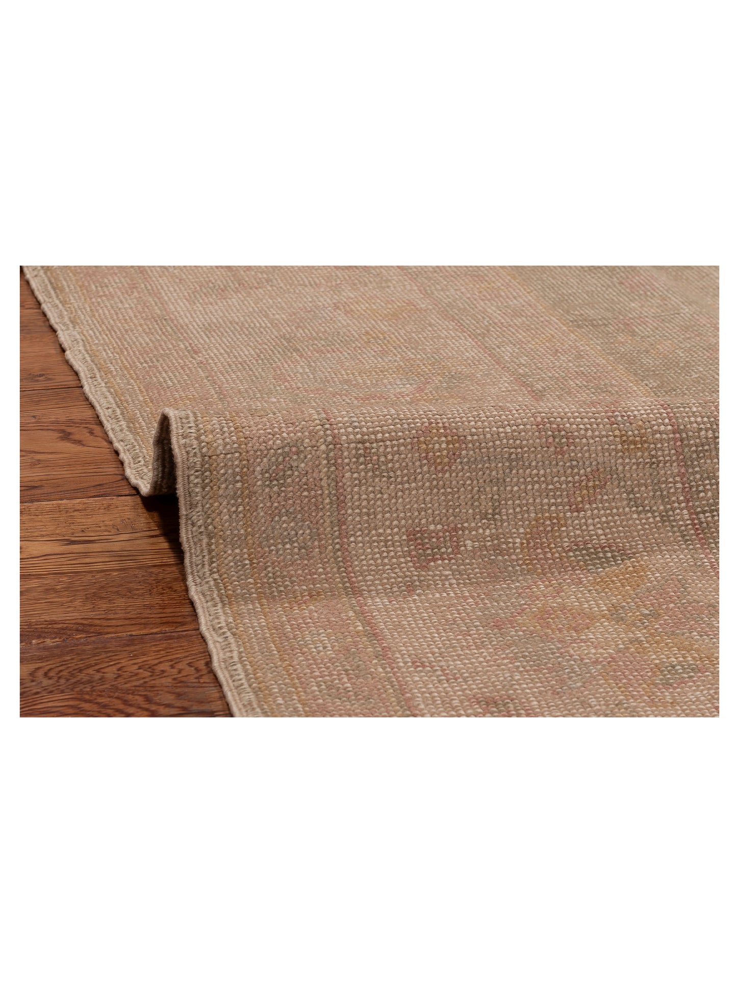 Oushak Sage Green Beige 8.11x11.7 Hand Knotted Rug