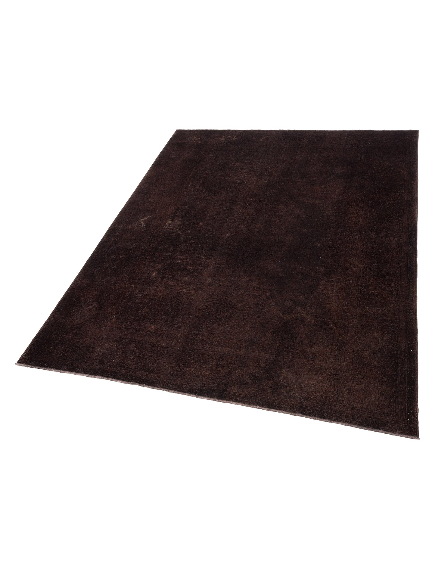 Vintage Dark Brown 10.5x12.6 Hand Knotted Rug