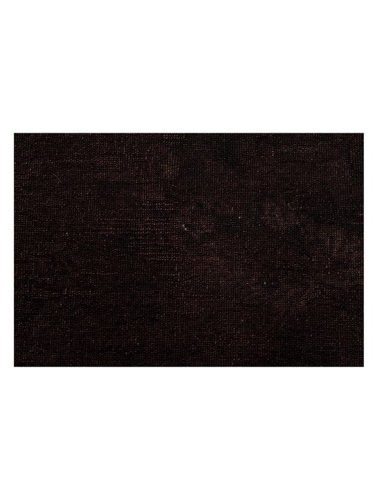 Vintage Dark Brown 10.5x12.6 Hand Knotted Rug
