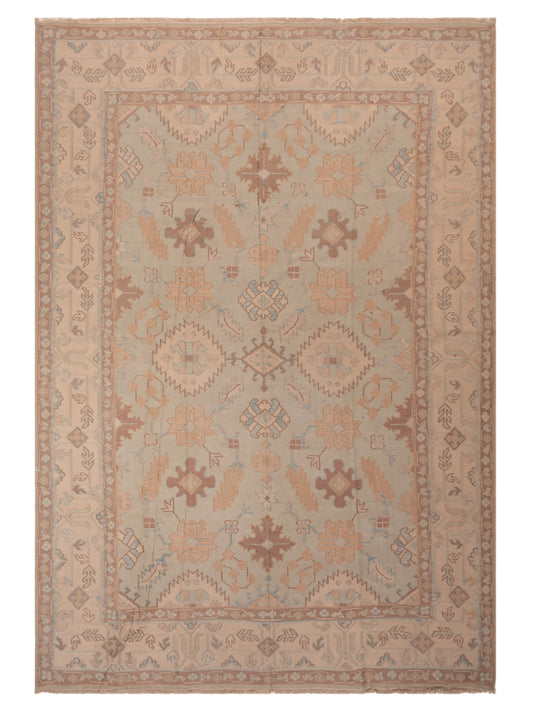 Pasha Transilvanian Kilim  Green Beige Traditional