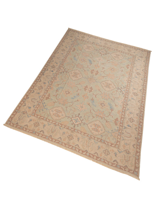 Kilvana Green Beige 11.4x15.6 Hand Woven Rug