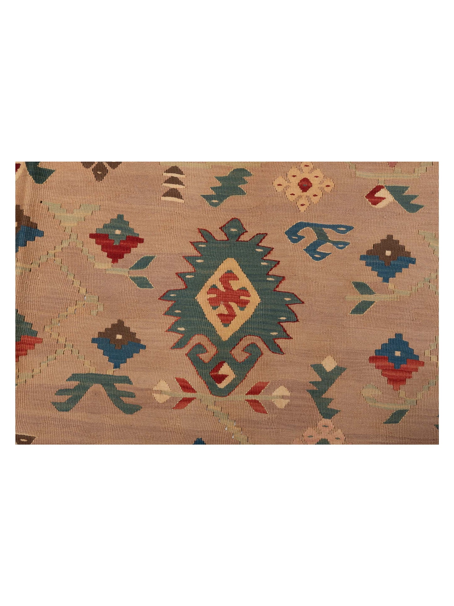 Kilvana Pink Green 9.1x12.3 Hand Woven Rug