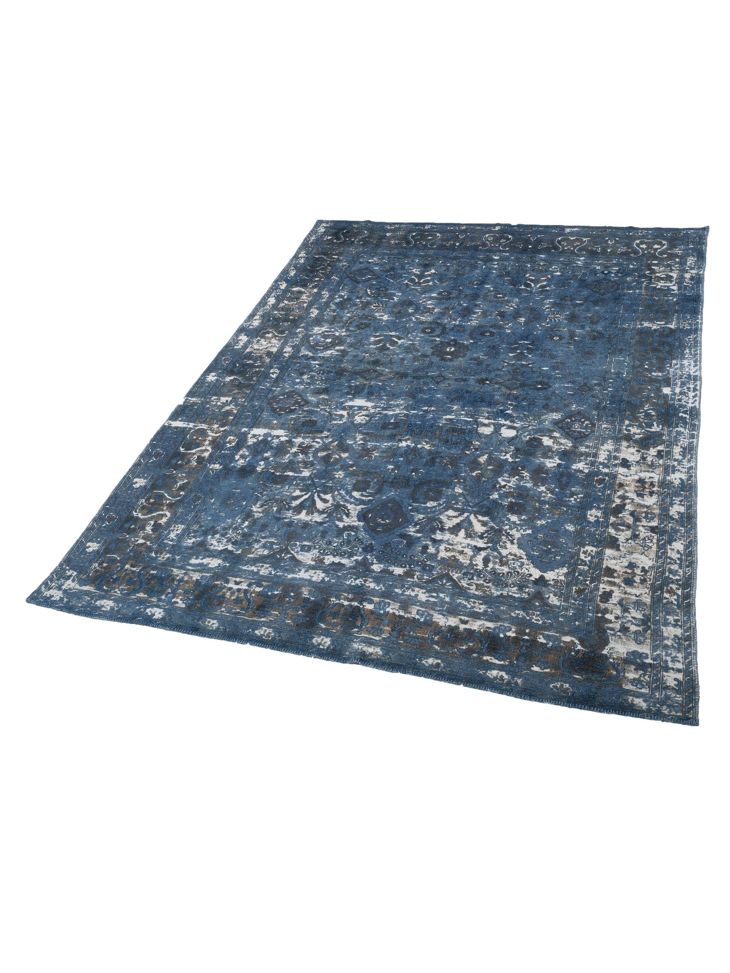 Vintage Dark Blue 9.9x12.10 Hand Knotted Rug