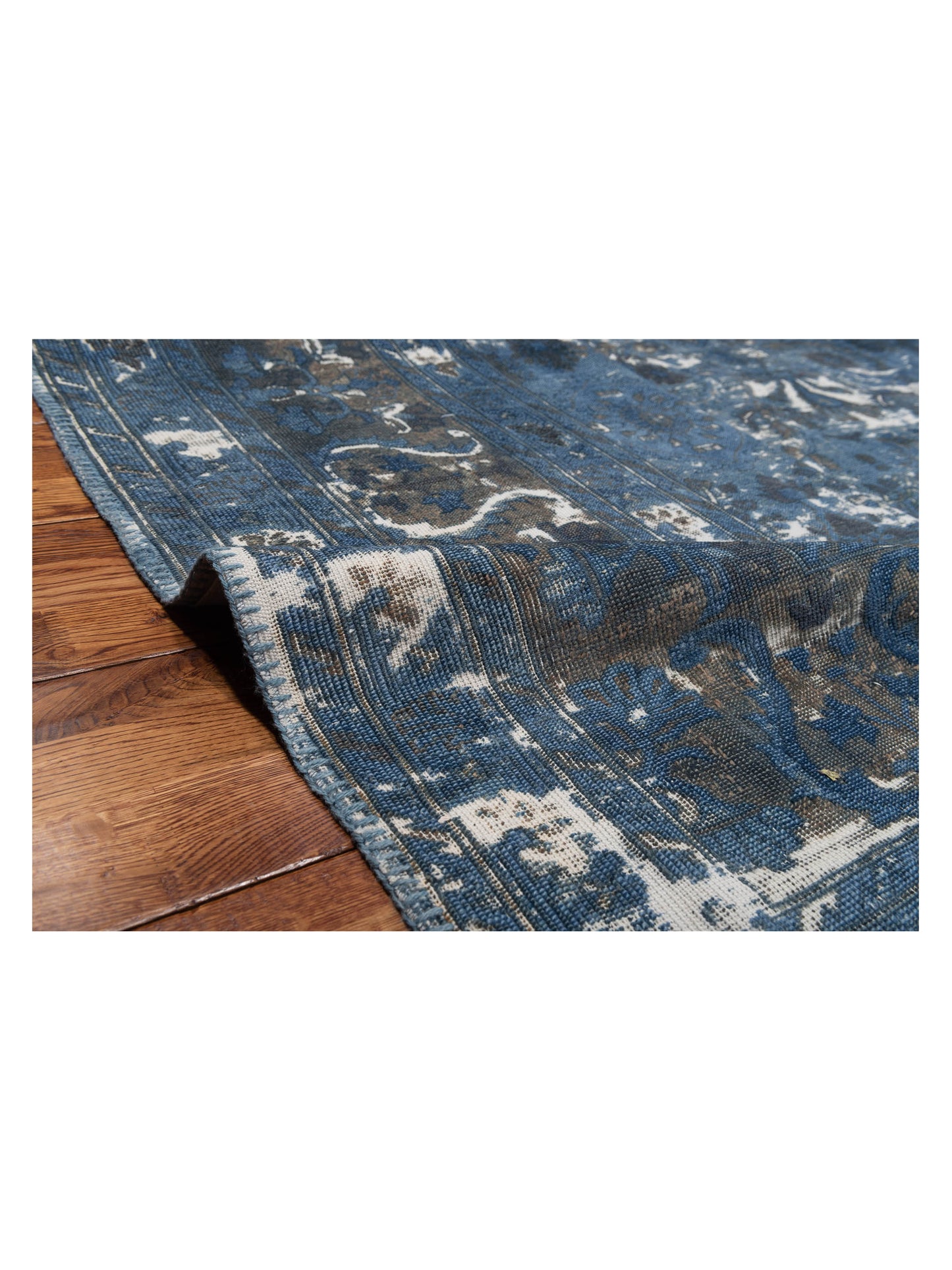 Vintage Dark Blue 9.9x12.10 Hand Knotted Rug