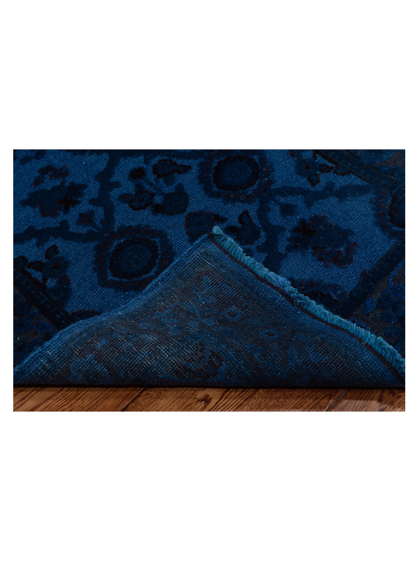 Vintage Blue 2.6x8.3 Hand Knotted Rug