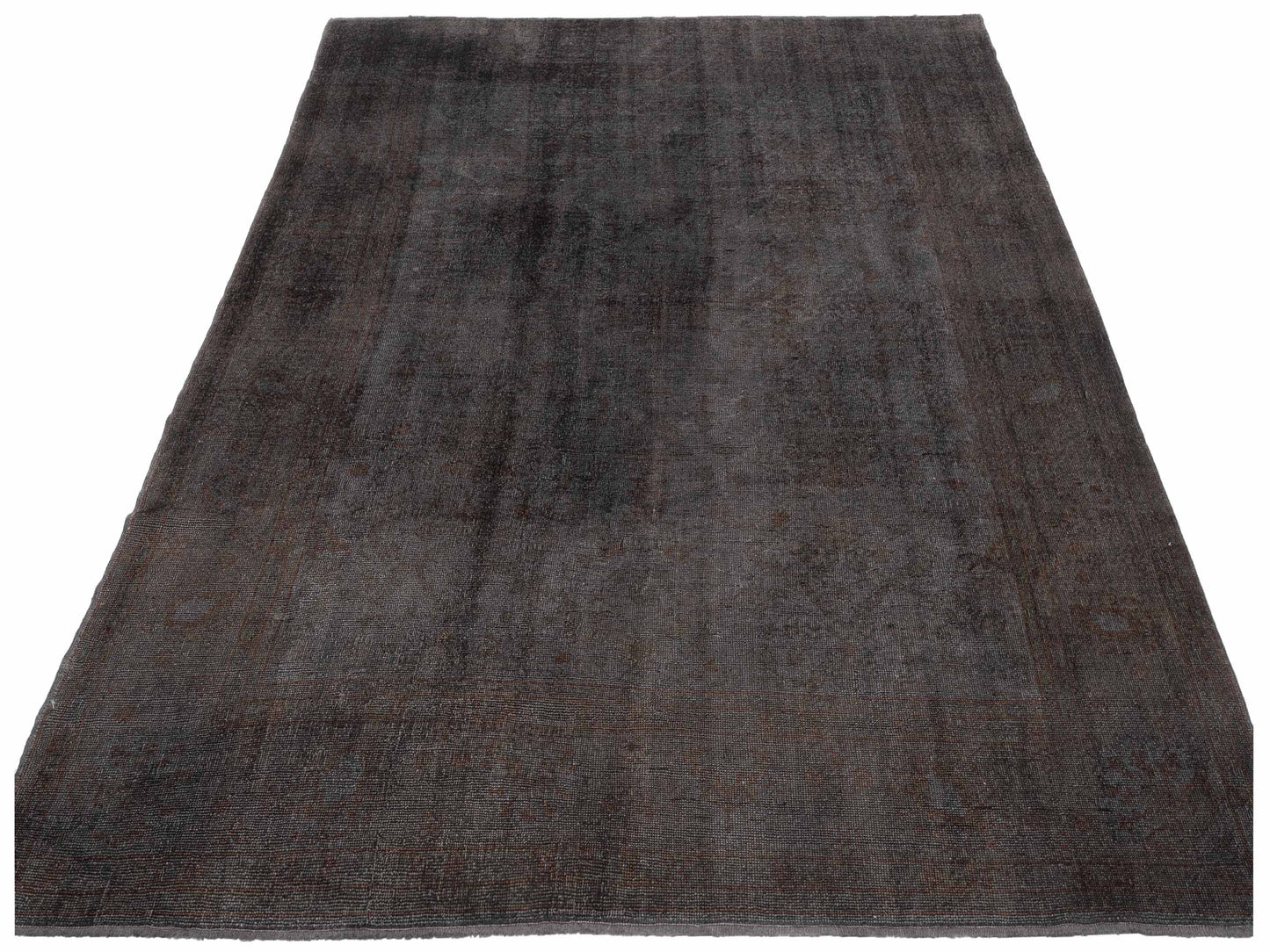 Vintage Dark Gray 9.1x11.4 Hand Knotted Rug