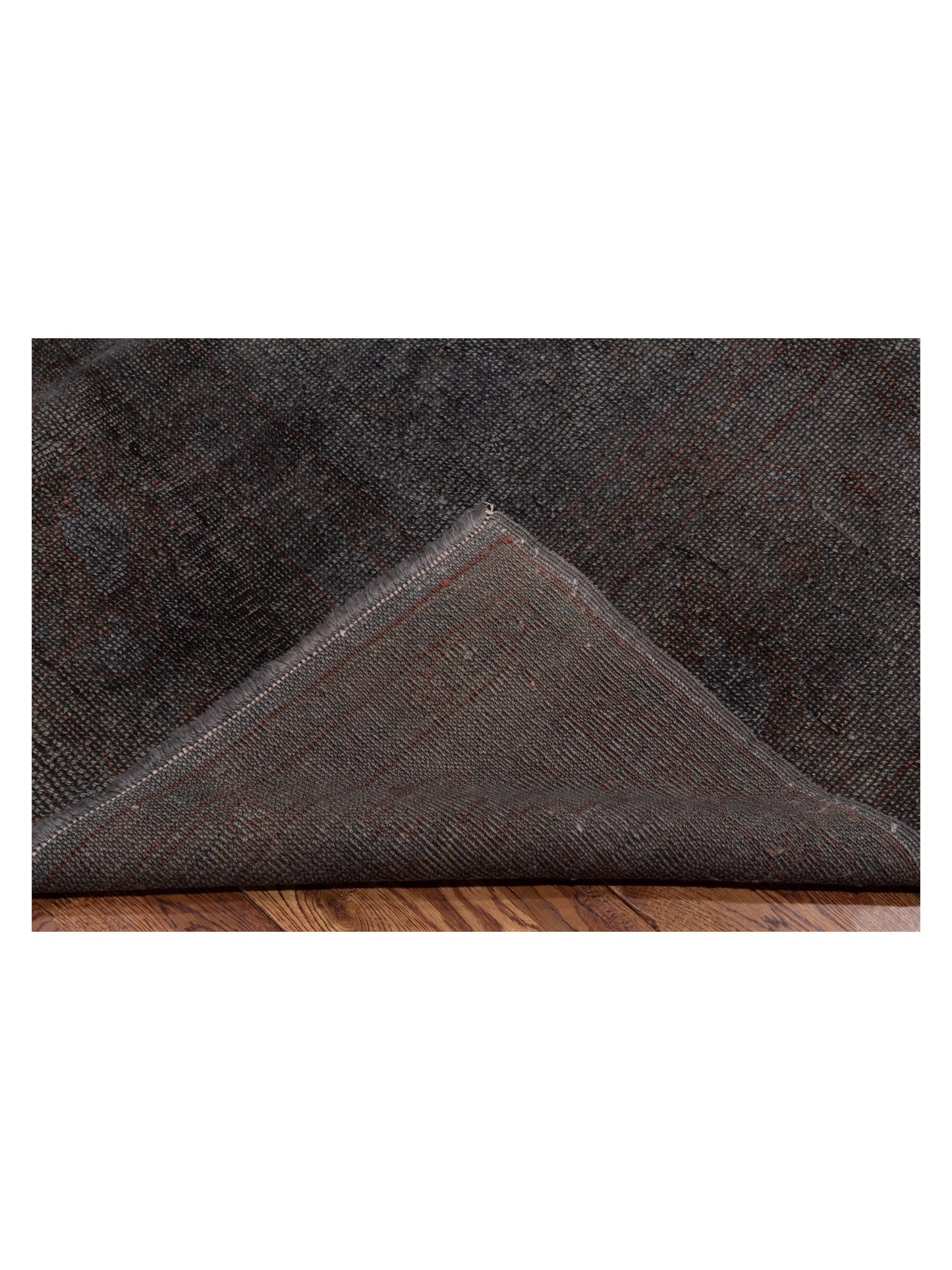 Vintage Dark Gray 9.1x11.4 Hand Knotted Rug