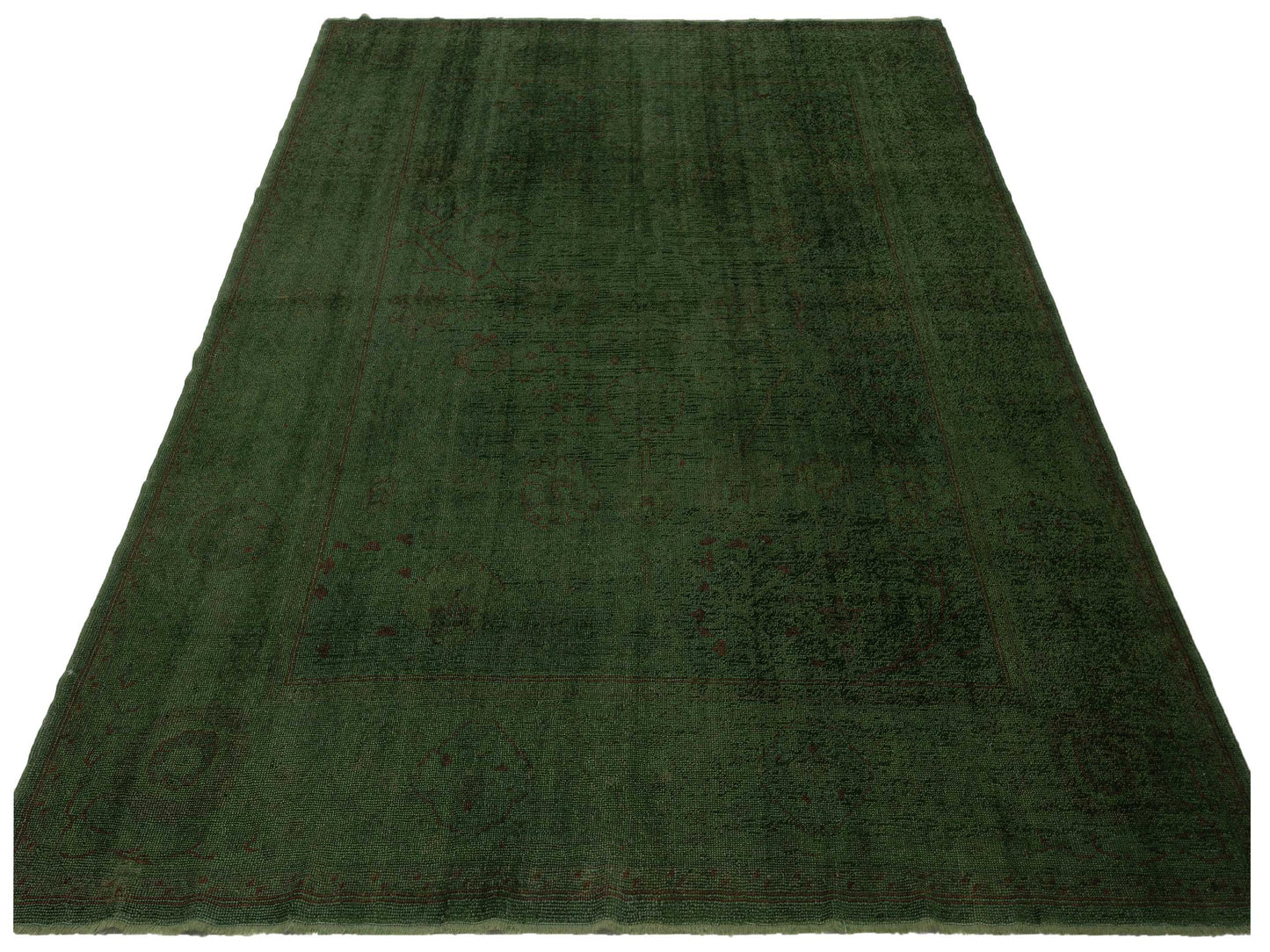 Vintage Green 9.7x12.2 Hand Knotted Rug