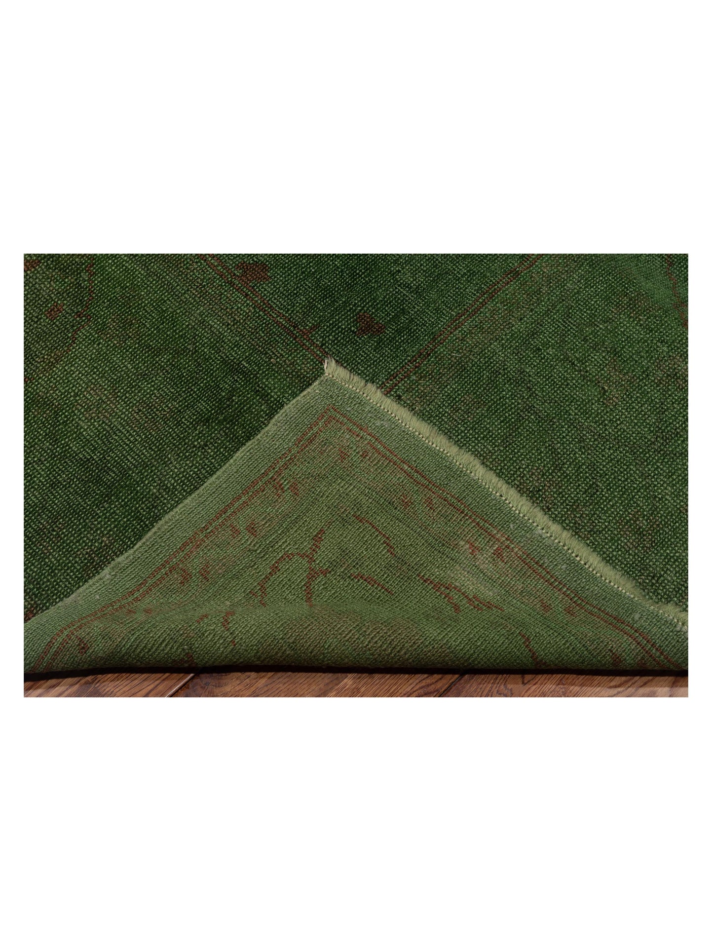Vintage Green 9.7x12.2 Hand Knotted Rug