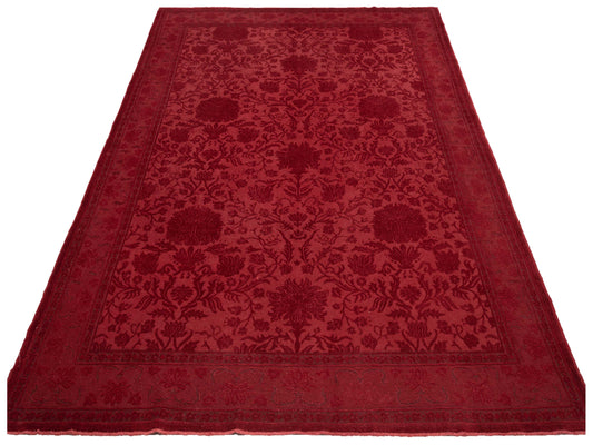 Vintage Red 9x12 Hand Knotted Rug