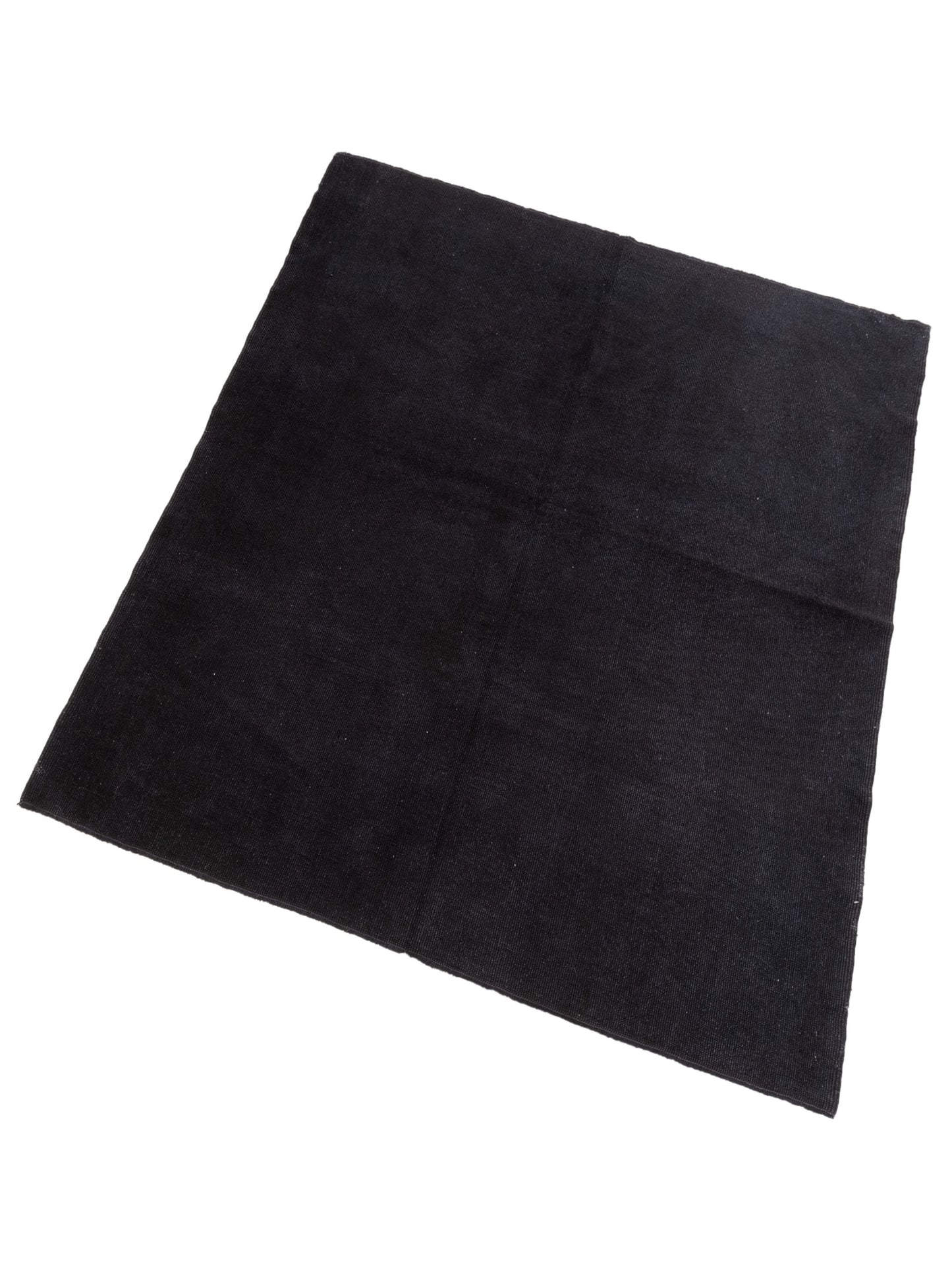 Vintage Black 6.10x7.10 Hand Knotted Rug