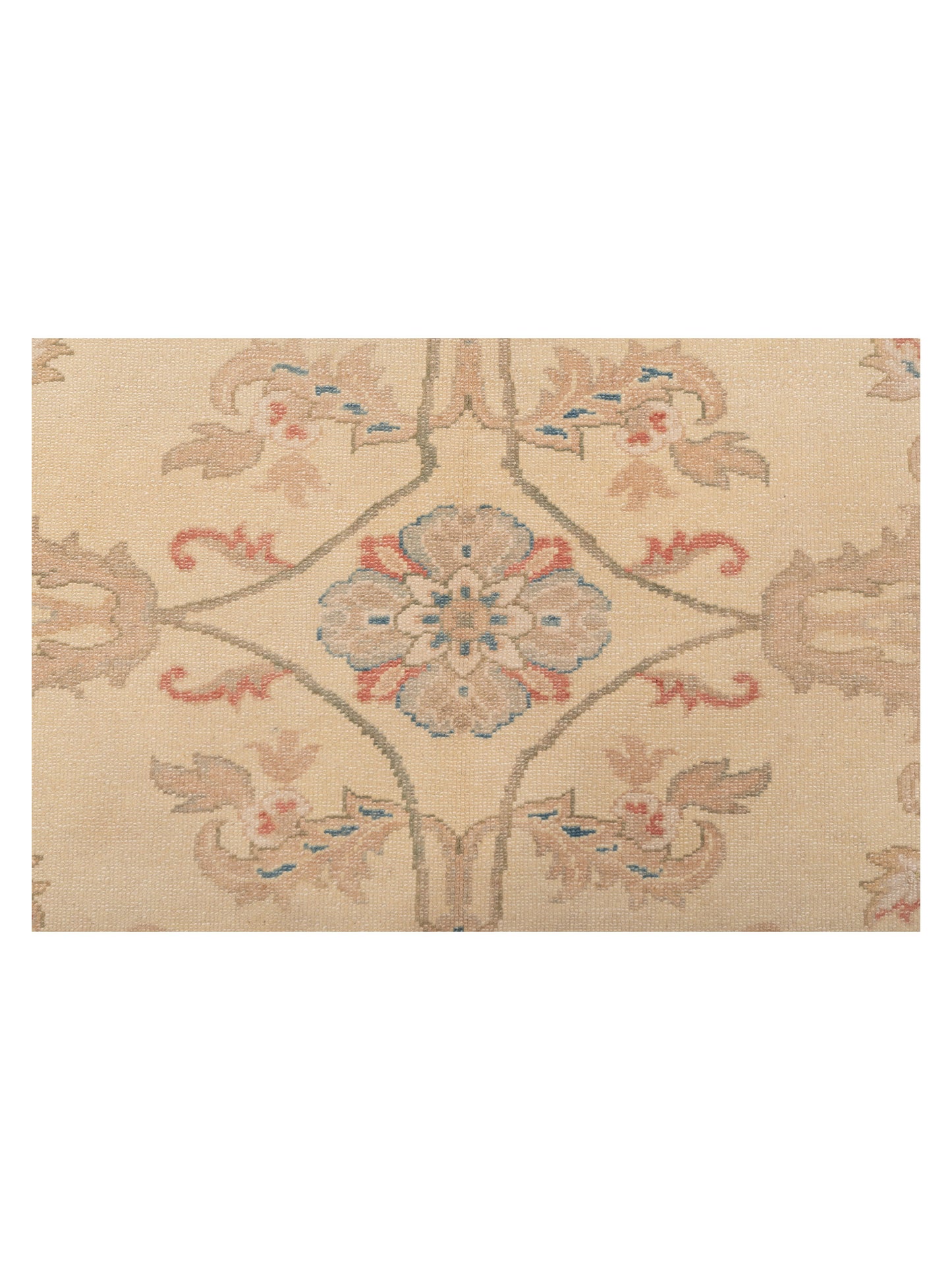 Turkish Elvaria Ivory Ivory 9x11.1 Hand Knotted Rug