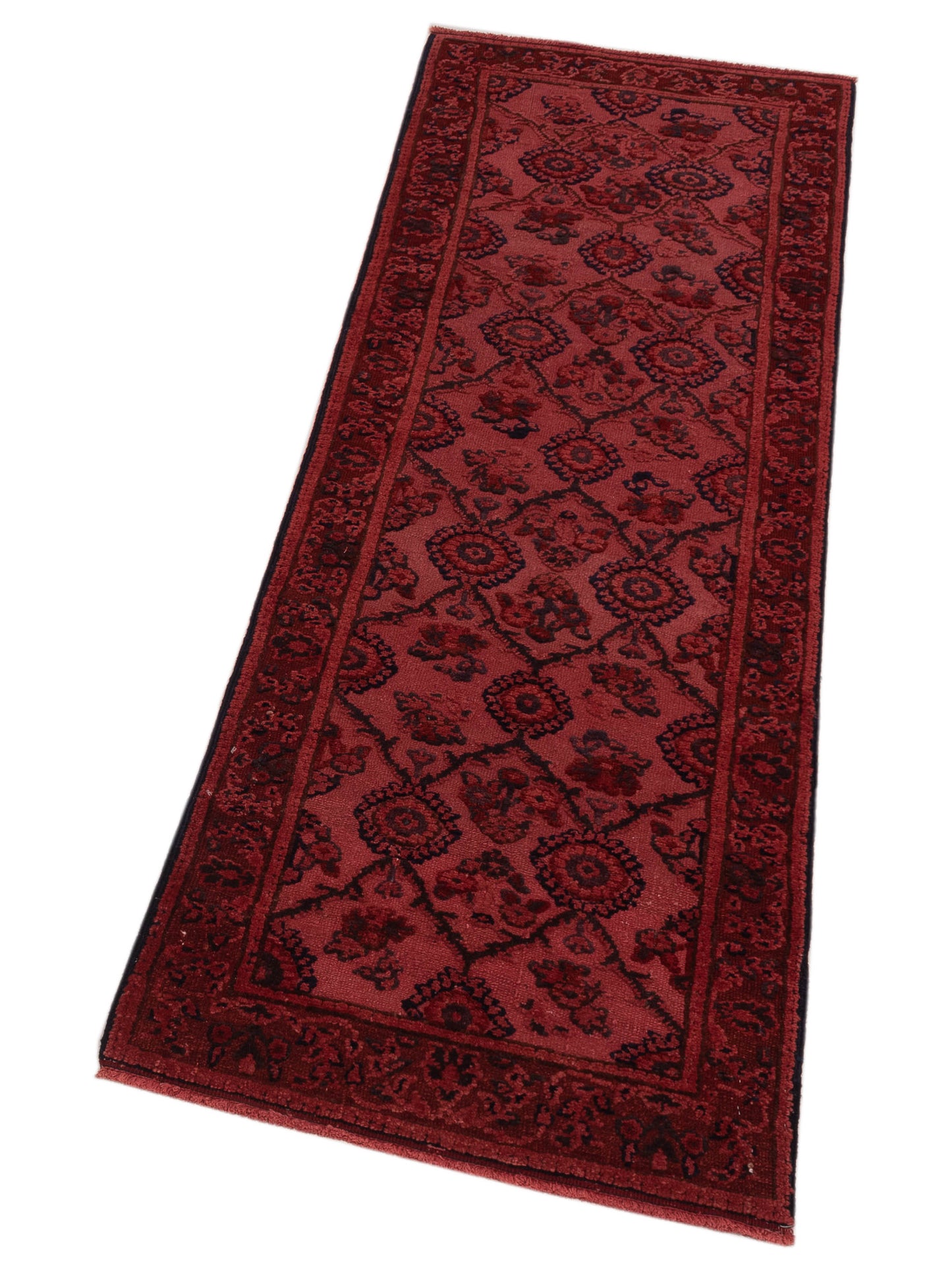Vintage Red 2.8x7.7 Hand Knotted Rug